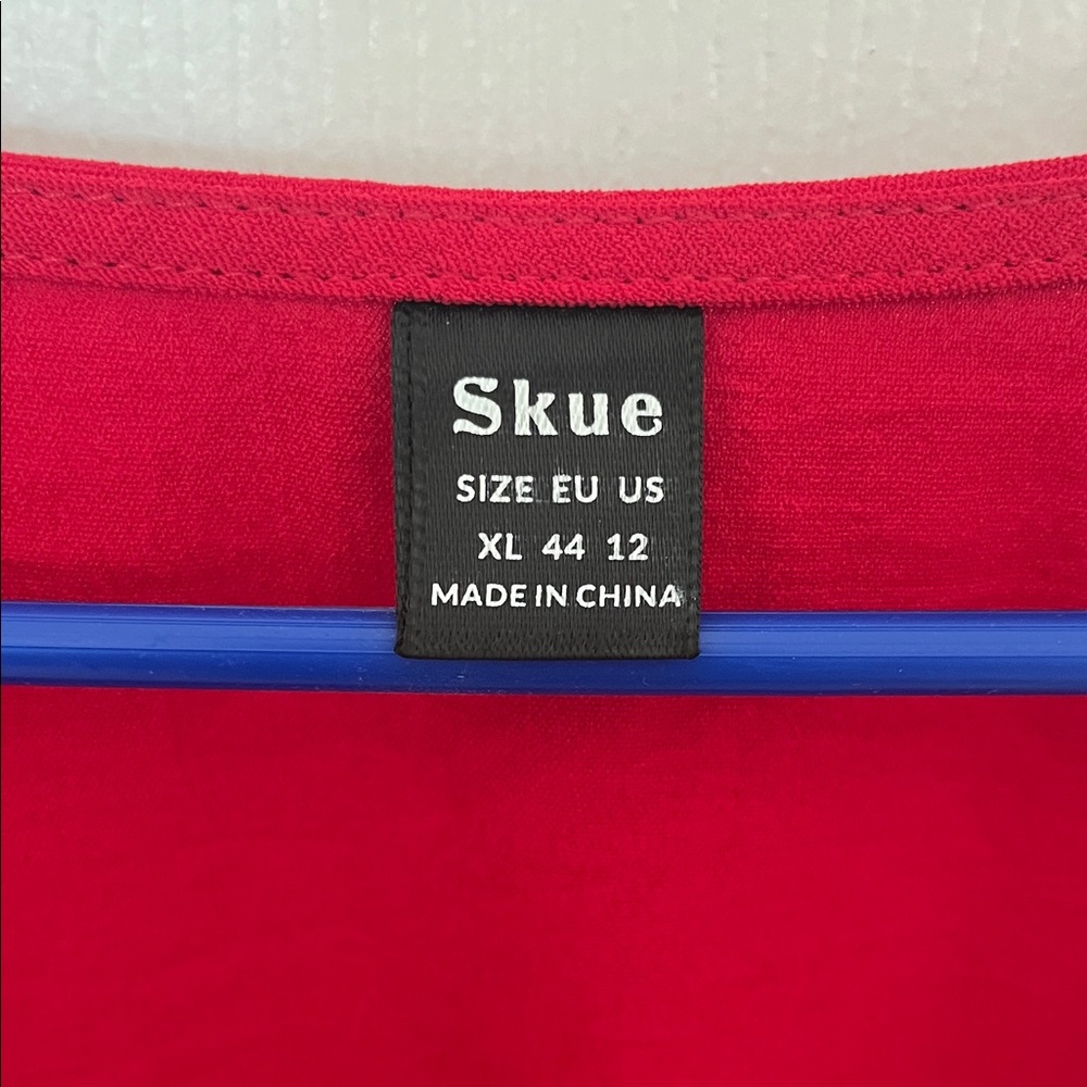 Red Wrap Mini Dress with Knot Detail - Picture 2 of 6